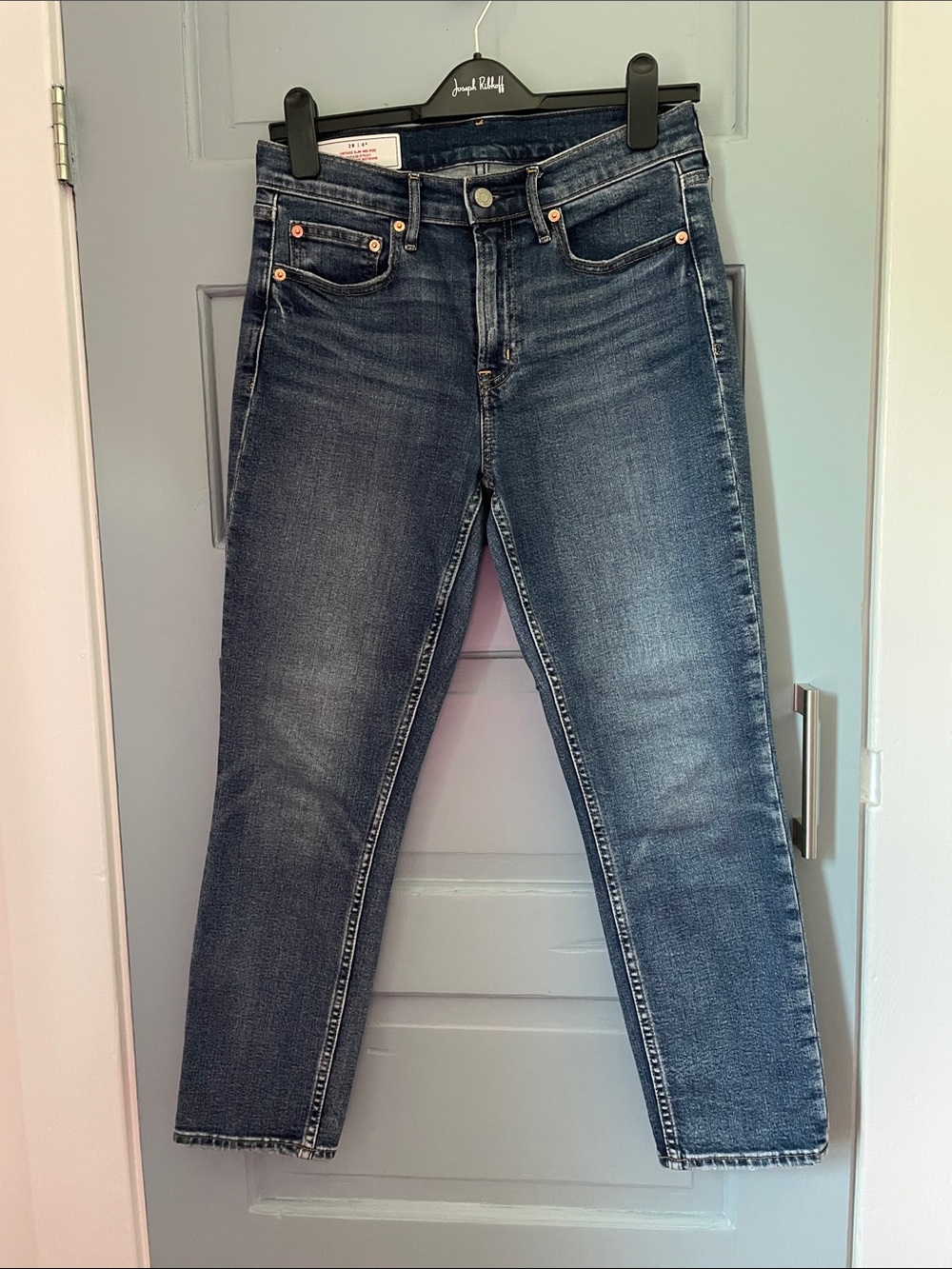 GAP Vintage slim Mid rise Dark Wash Straight Jeans - Blue 6 Regular